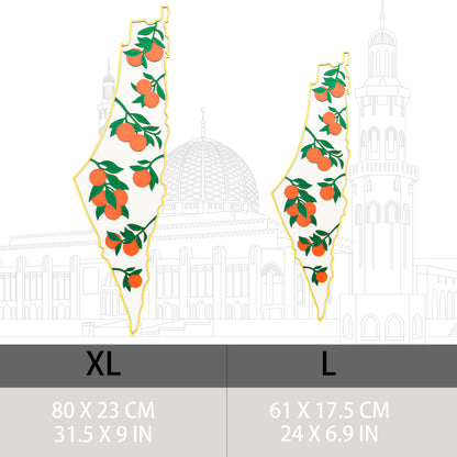 Palestine Map - UV Printed Wood