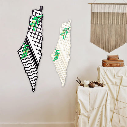 Palestine Map - UV Printed Wood