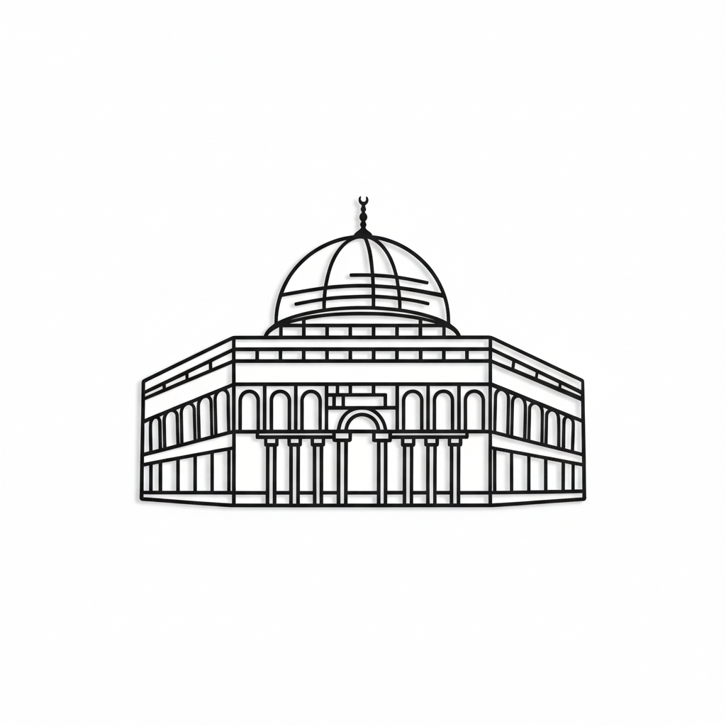 Al Aqsa Mousqe Islamic Metal Wall Art