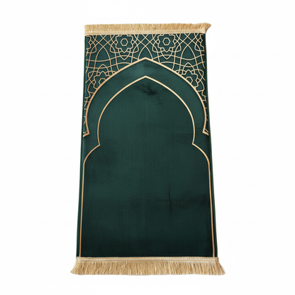 Velvet Serenity Prayer Mat – Islamic Geometric Edition