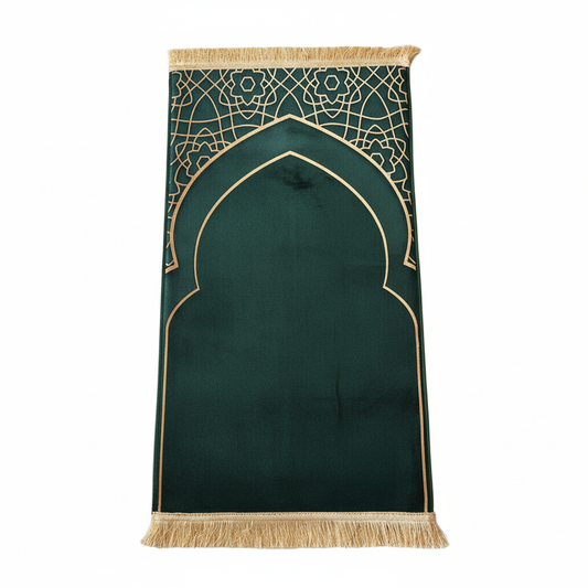 Velvet Serenity Prayer Mat – Islamic Geometric Edition