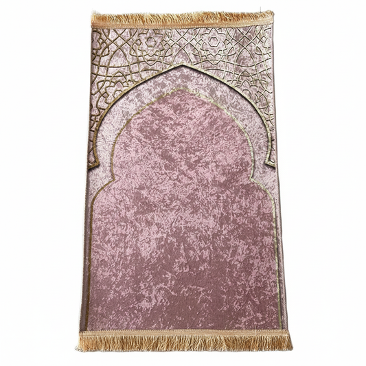 Velvet Serenity Prayer Mat – Islamic Geometric Edition